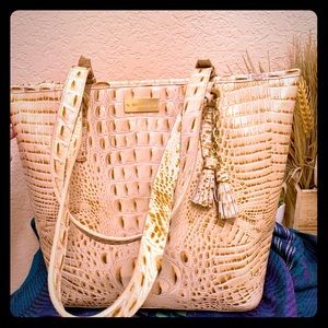 Brahmin Cream /Gold tones Tote
